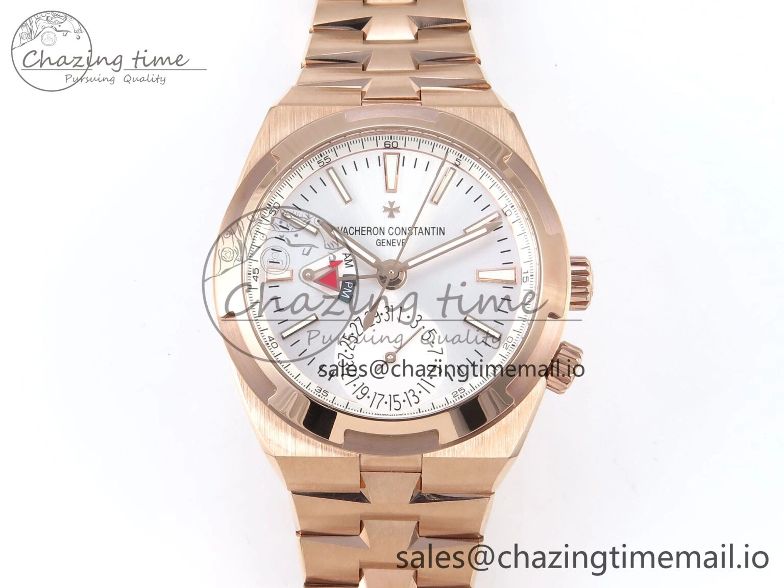 Overseas 7920V RG 8F Best Edition White Dial On RG Bracelet A5110