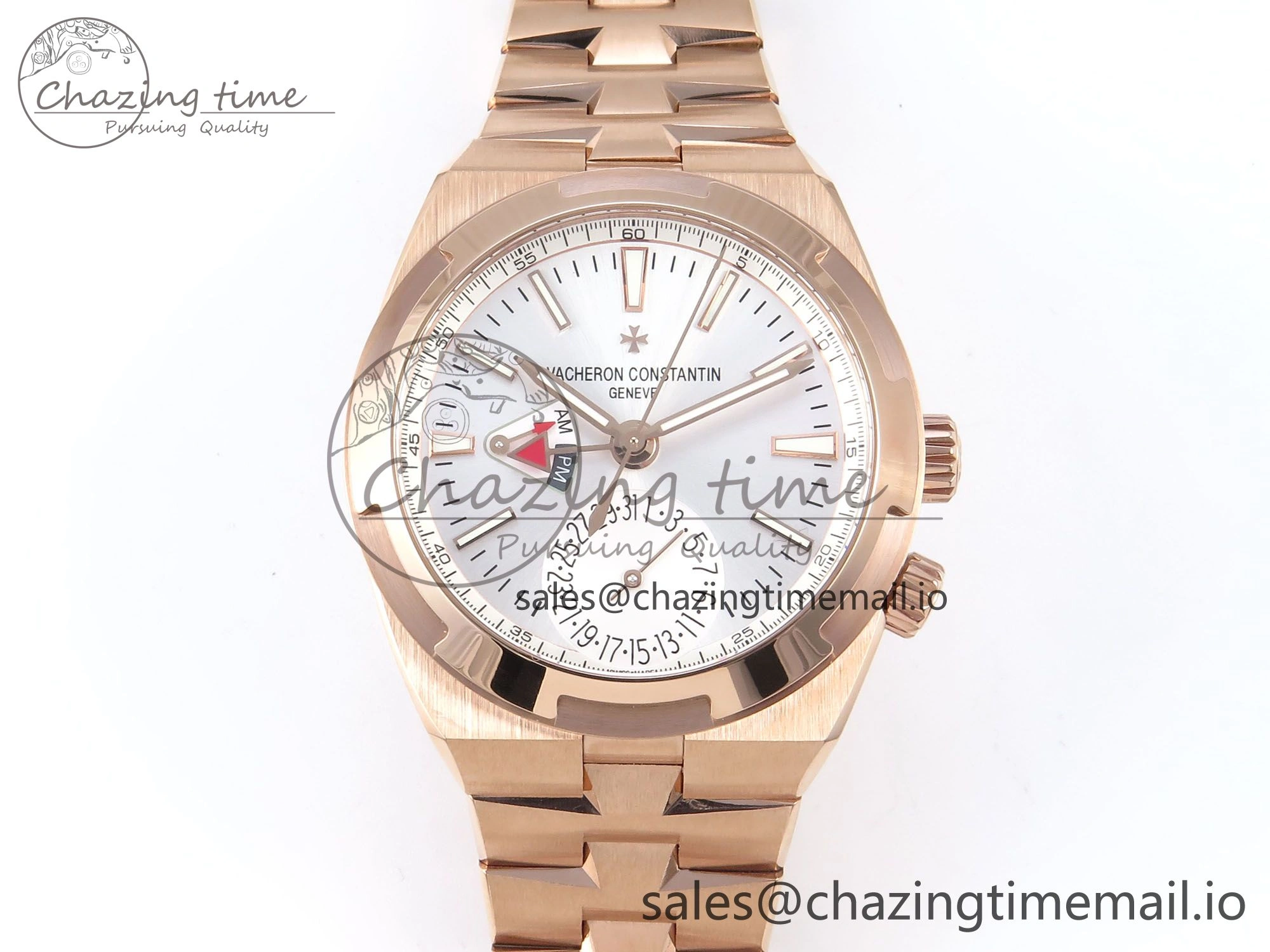 Overseas 7920V RG 8F Best Edition White Dial On RG Bracelet A5110