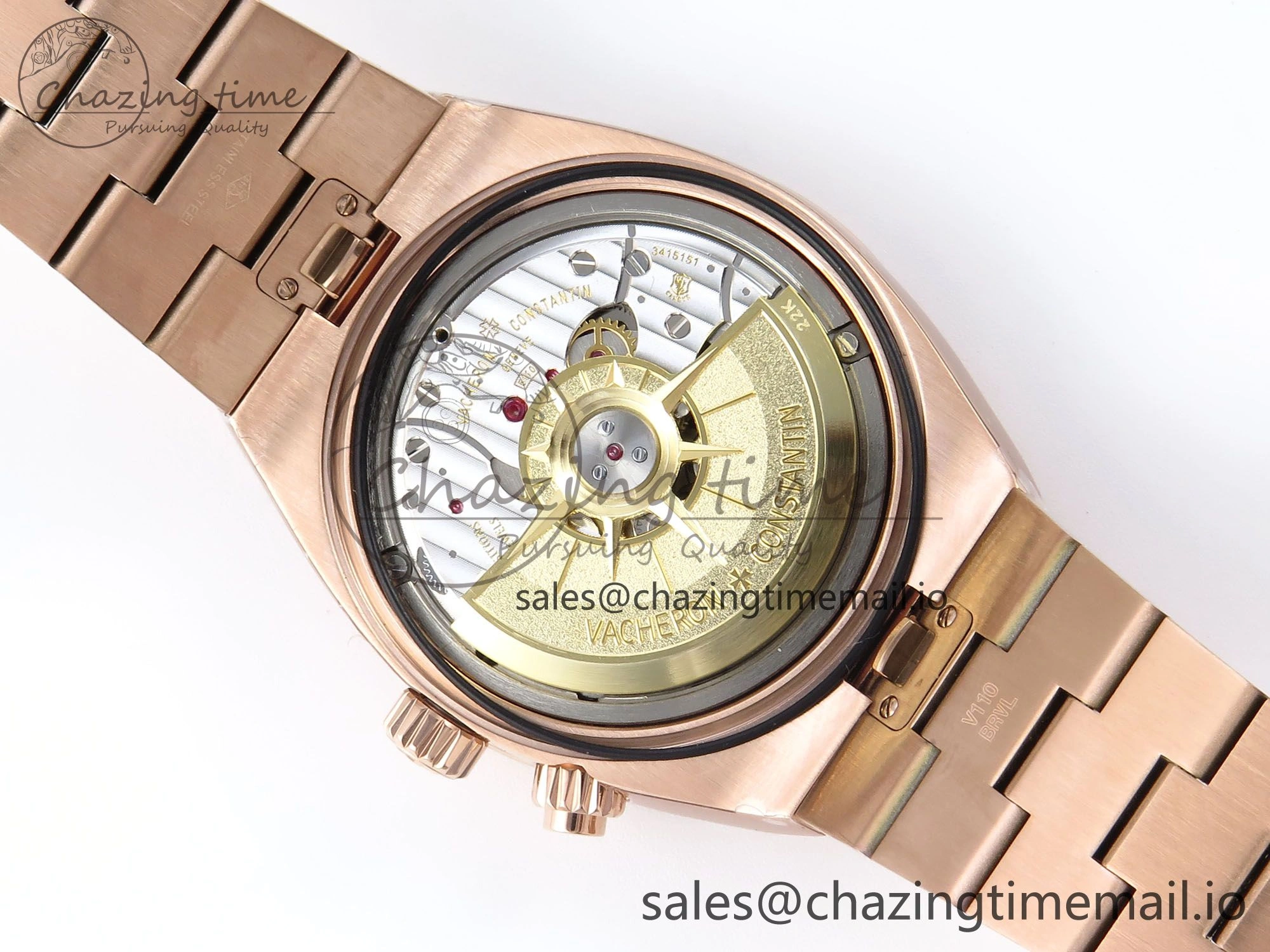 Overseas 7920V RG 8F Best Edition White Dial On RG Bracelet A5110