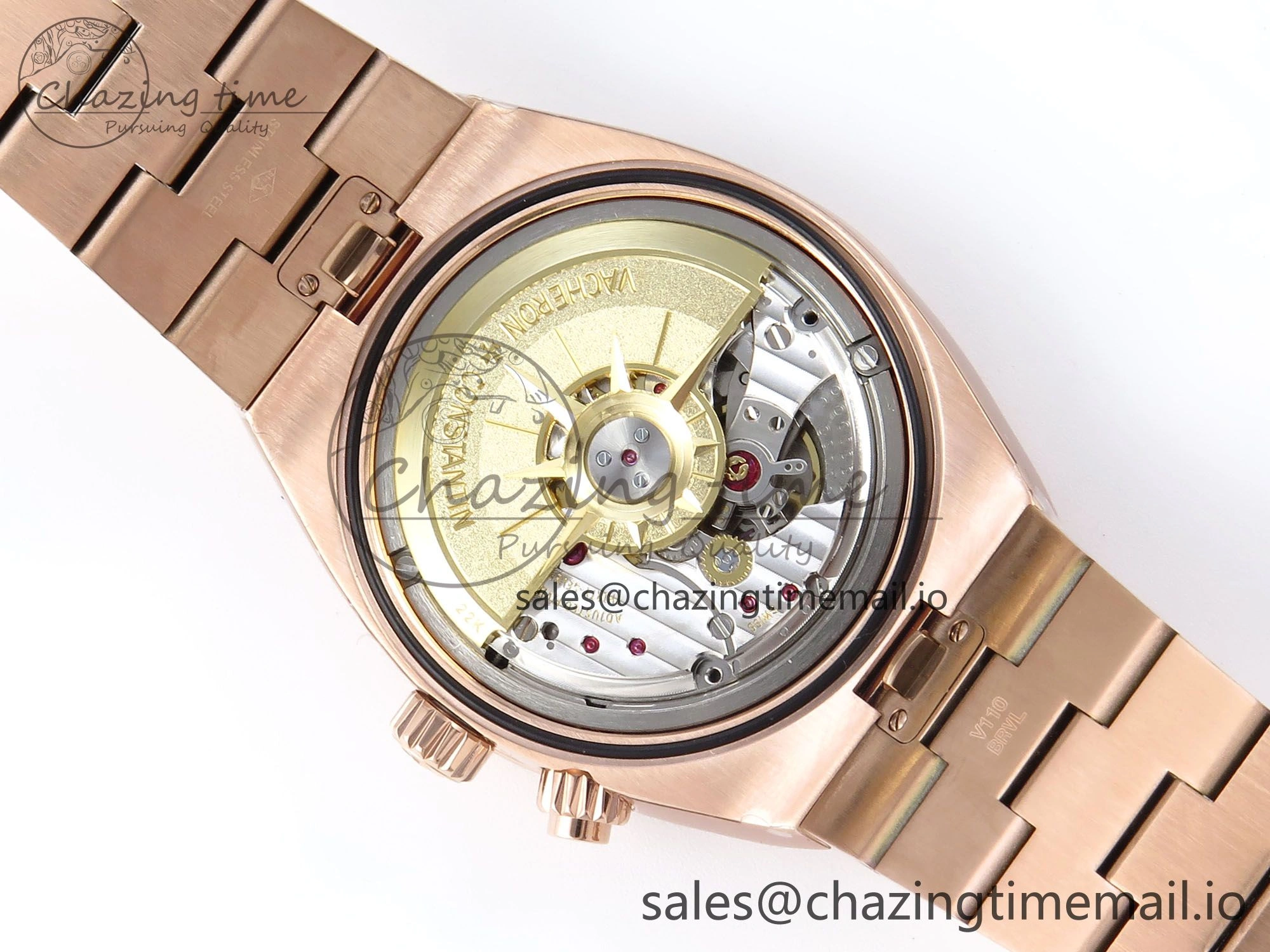 Overseas 7920V RG 8F Best Edition White Dial On RG Bracelet A5110