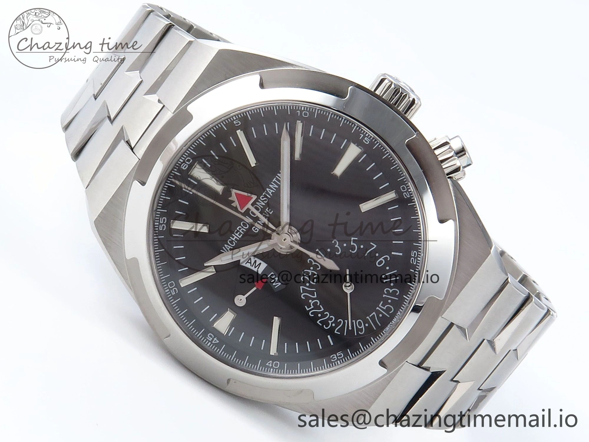 Overseas 7920V SS 8F Best Edition Black Dial On SS Bracelet A5110