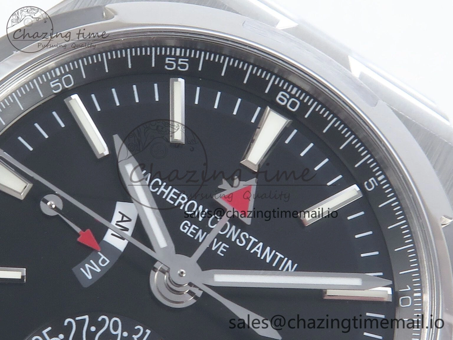Overseas 7920V SS 8F Best Edition Black Dial On SS Bracelet A5110