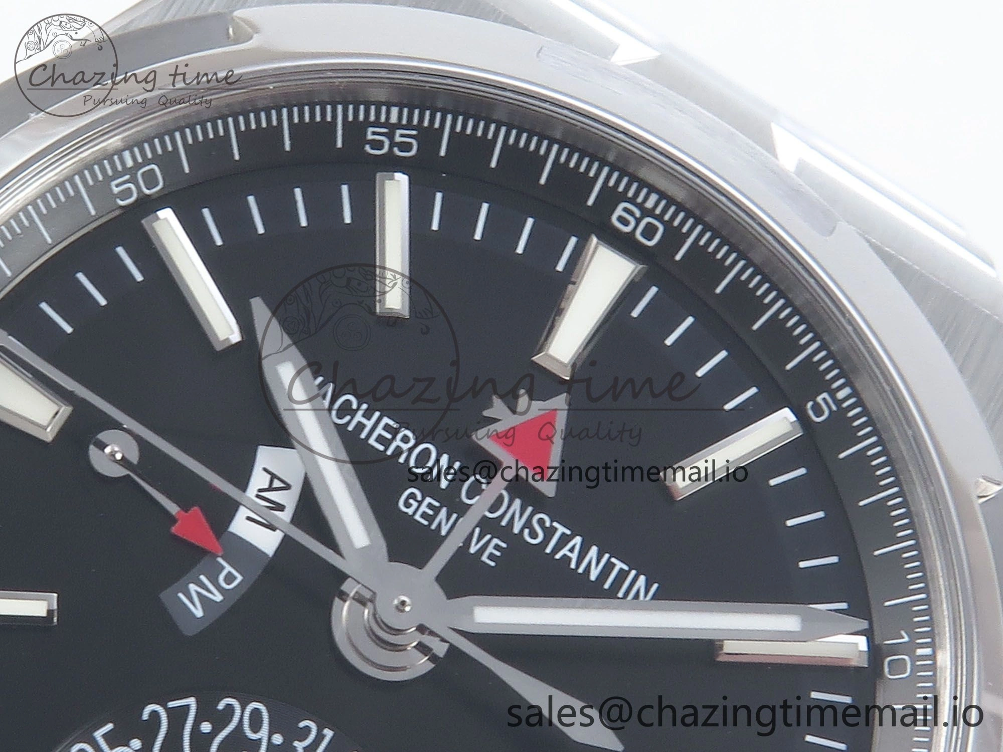 Overseas 7920V SS 8F Best Edition Black Dial On SS Bracelet A5110