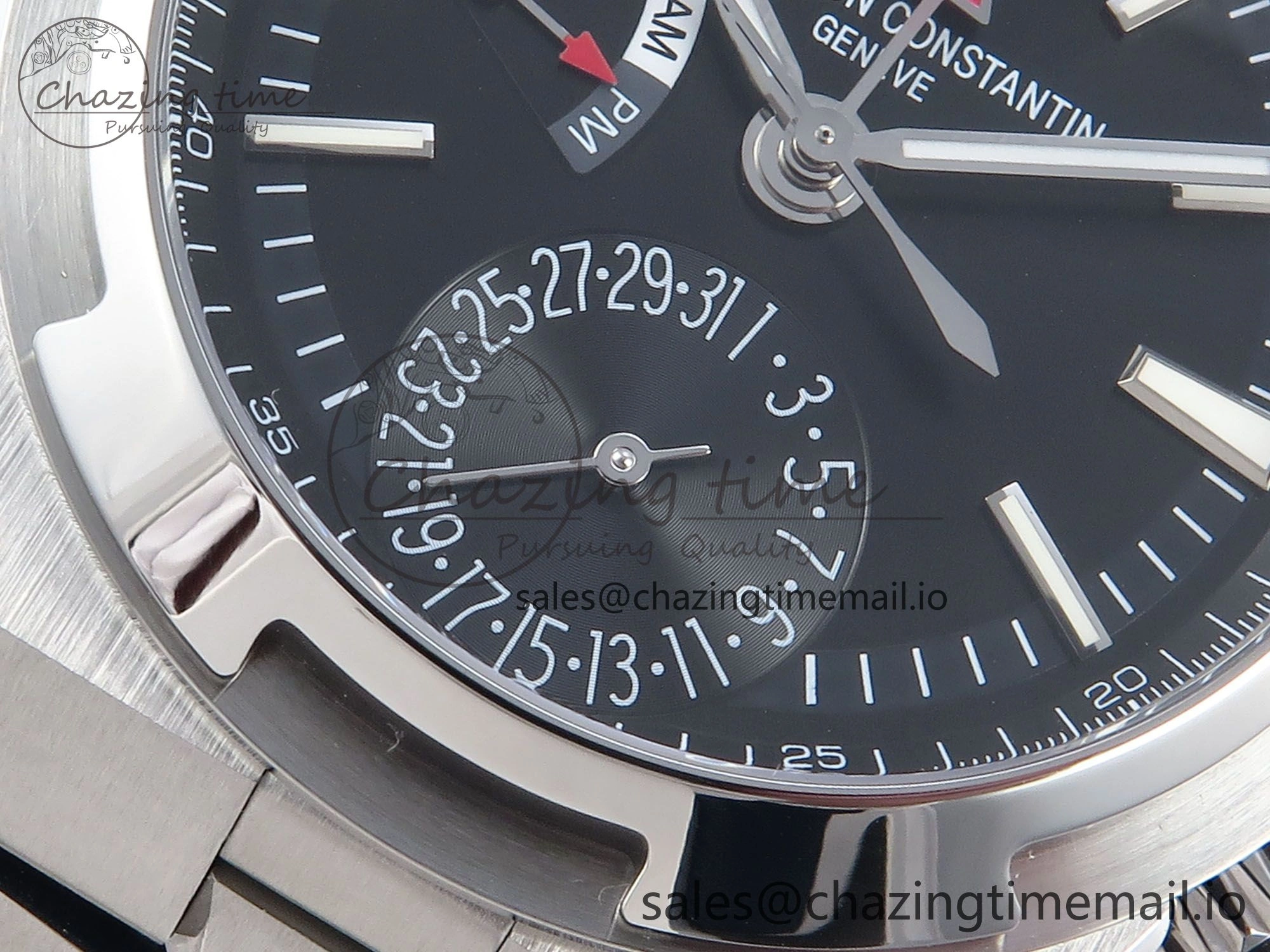 Overseas 7920V SS 8F Best Edition Black Dial On SS Bracelet A5110