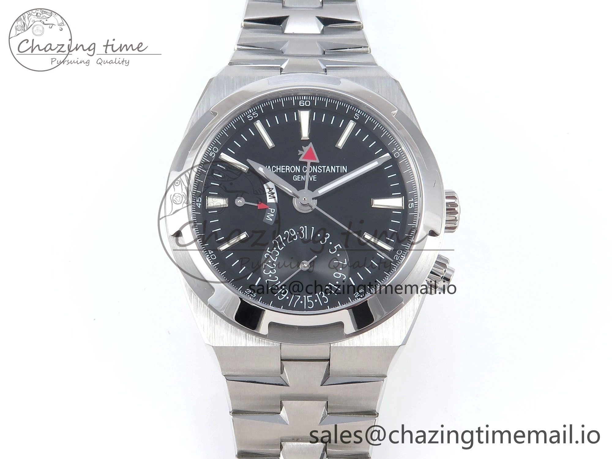 Overseas 7920V SS 8F Best Edition Black Dial On SS Bracelet A5110