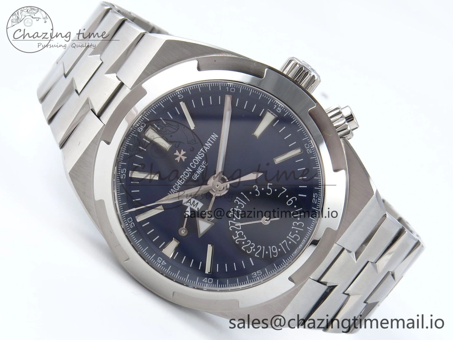 Overseas 7920V SS 8F Best Edition Blue Dial On SS Bracelet A5110