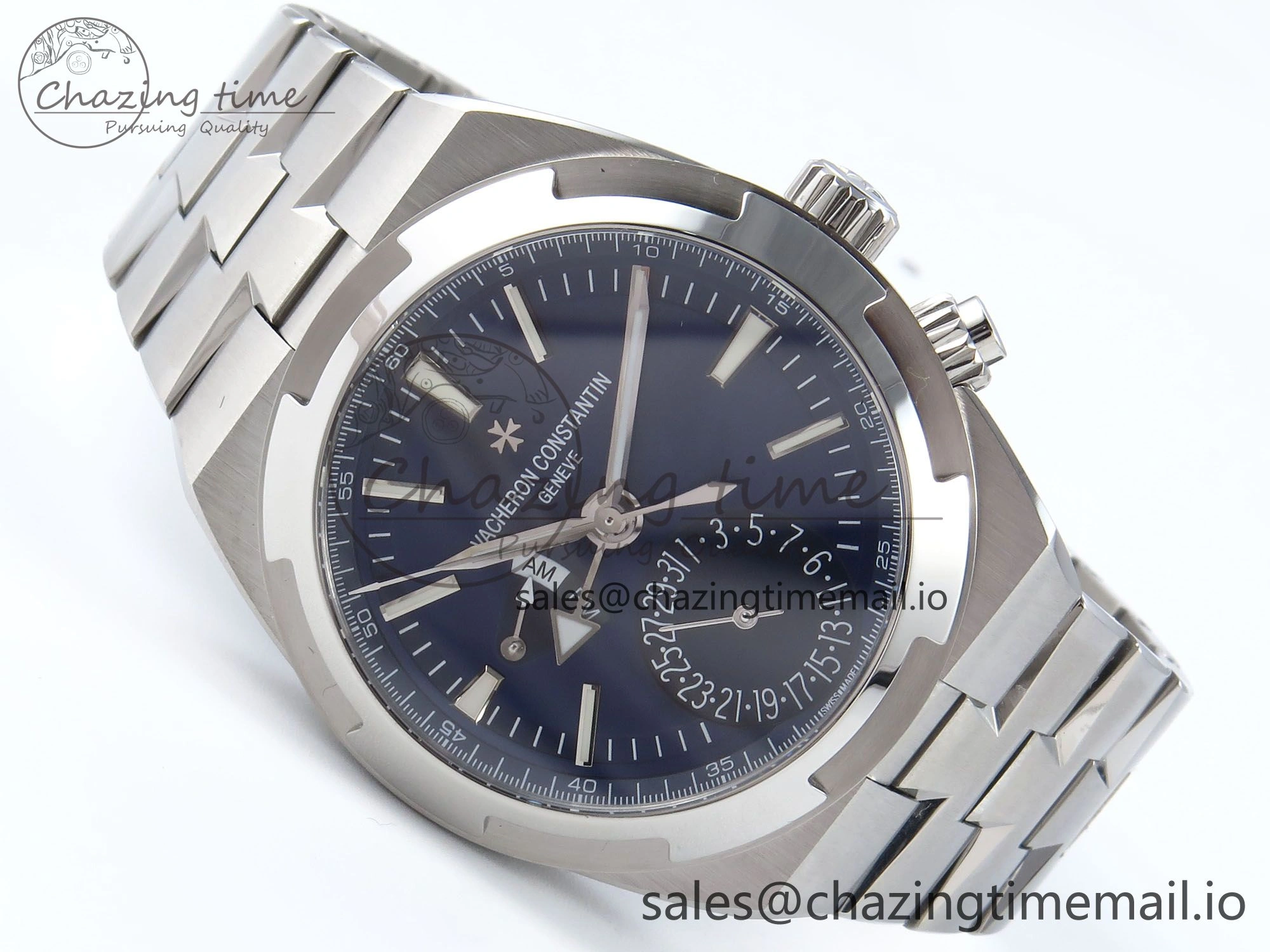Overseas 7920V SS 8F Best Edition Blue Dial On SS Bracelet A5110