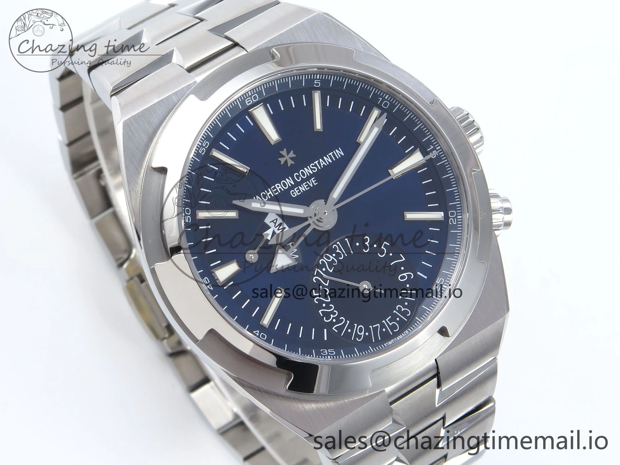 Overseas 7920V SS 8F Best Edition Blue Dial On SS Bracelet A5110