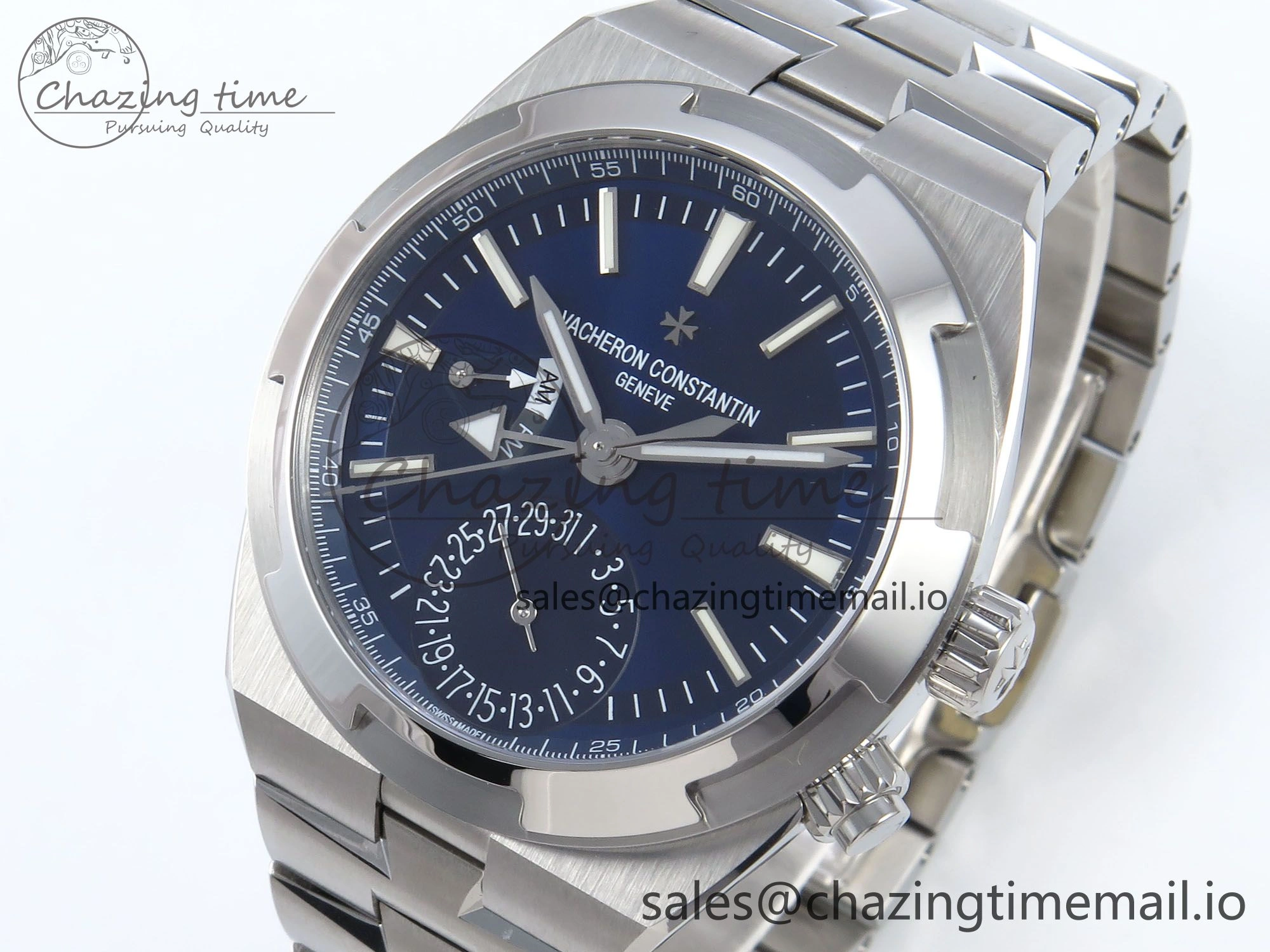 Overseas 7920V SS 8F Best Edition Blue Dial On SS Bracelet A5110