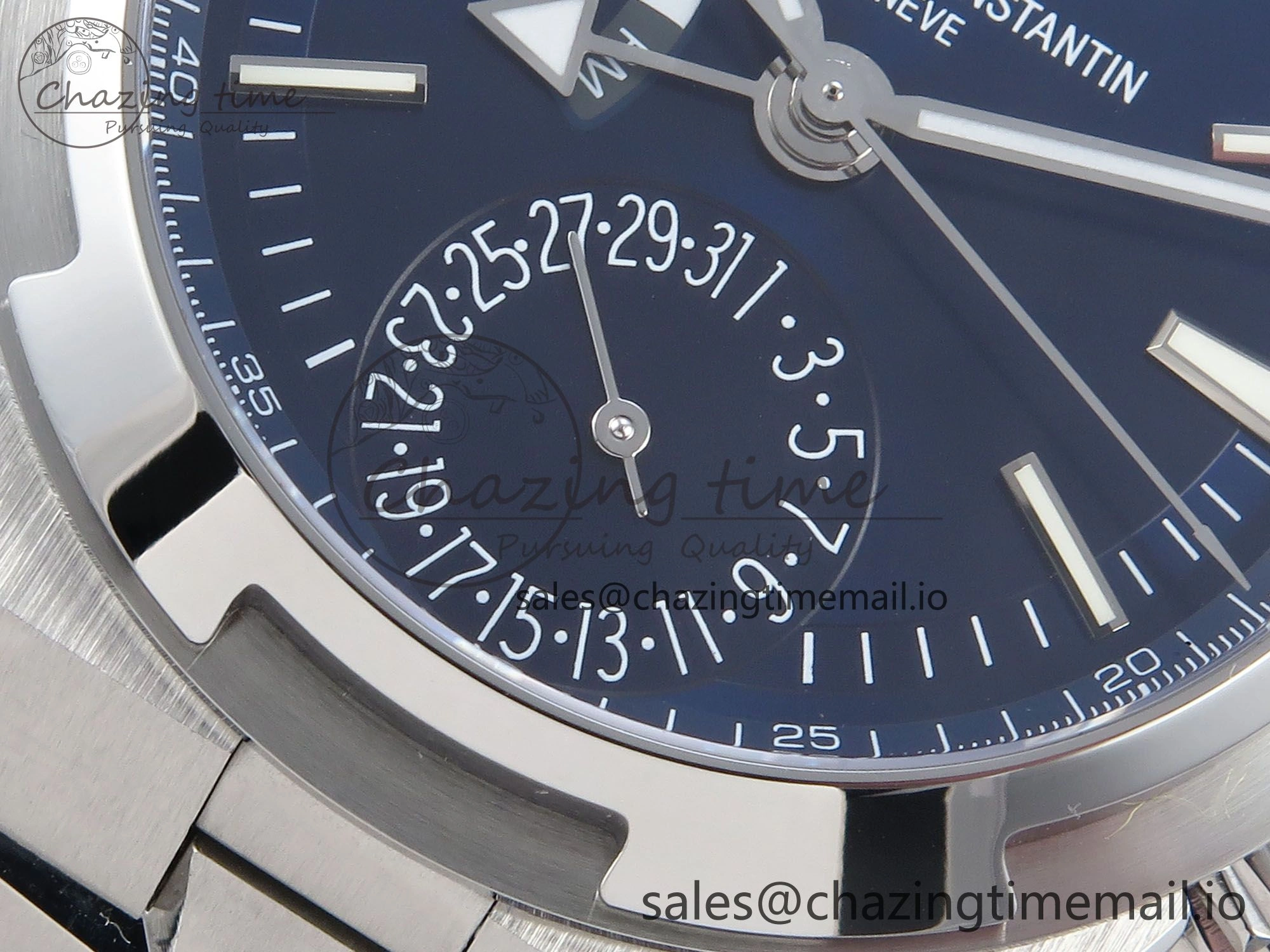 Overseas 7920V SS 8F Best Edition Blue Dial On SS Bracelet A5110