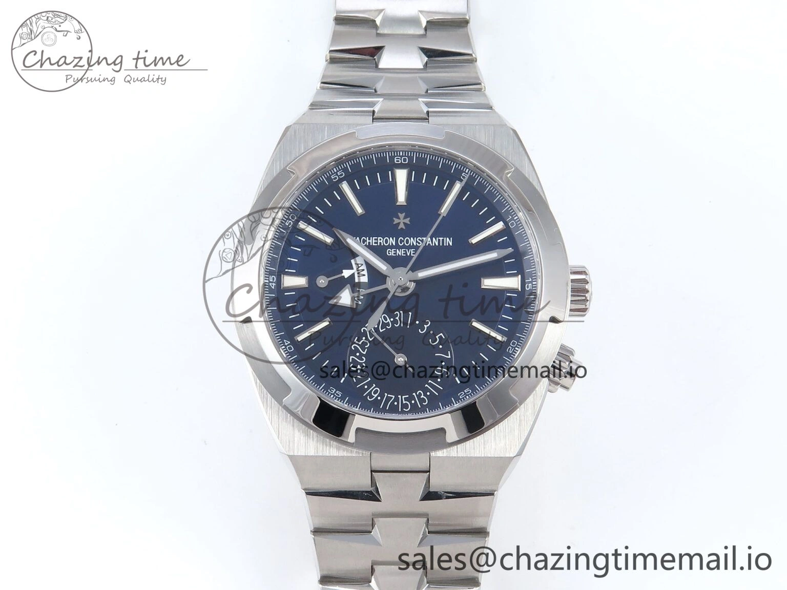 Overseas 7920V SS 8F Best Edition Blue Dial On SS Bracelet A5110