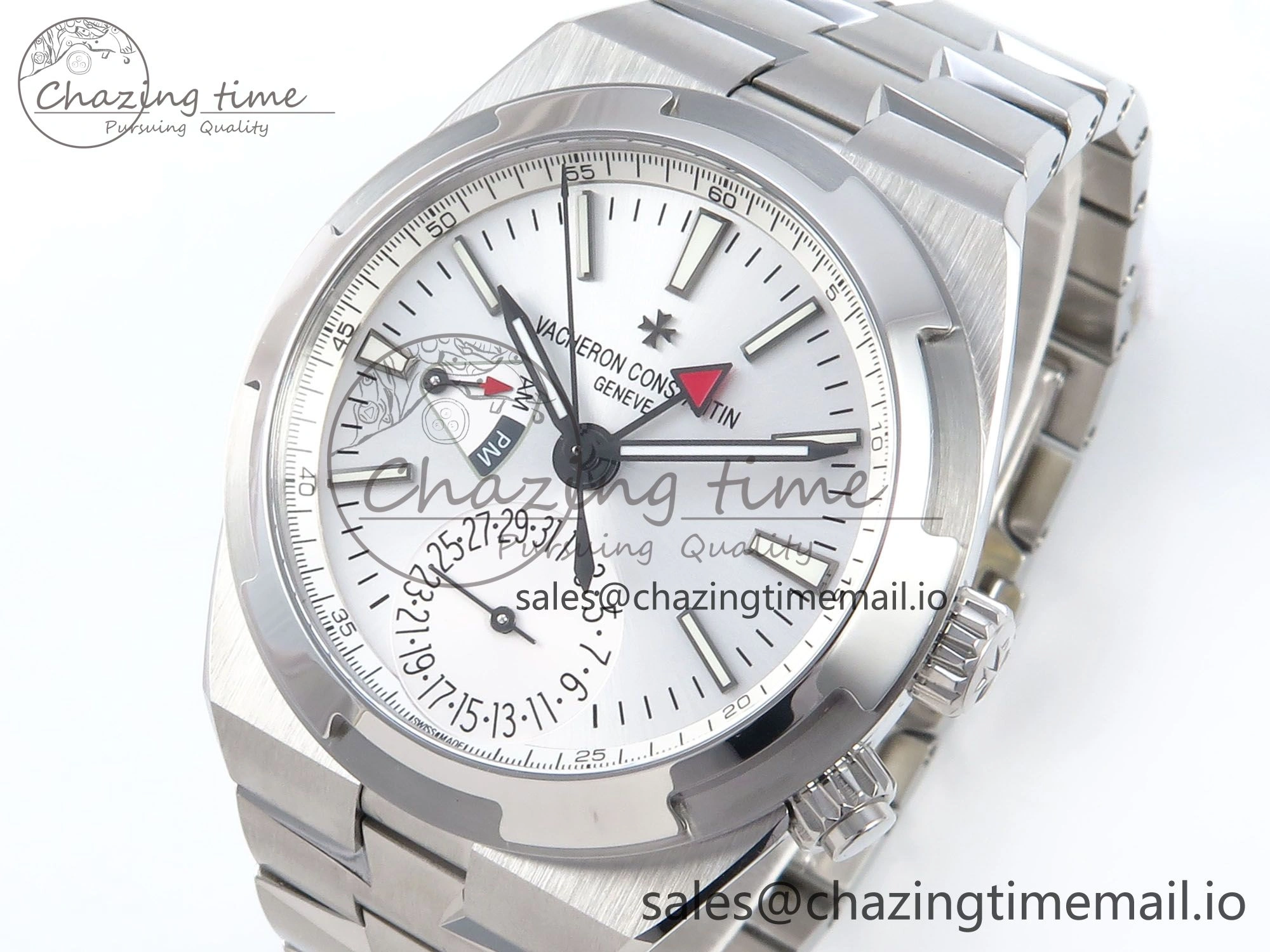 Overseas 7920V SS 8F Best Edition White Dial On SS Bracelet A5110