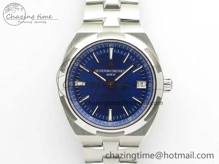 Overseas Automatic BP Maker Best Edition SS Blue Dial On SS Bracelet A5100