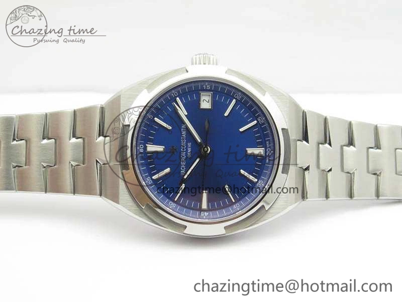 Overseas Automatic BP Maker Best Edition SS Blue Dial On SS Bracelet A5100