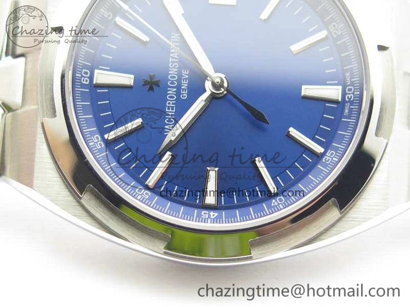 Overseas Automatic BP Maker Best Edition SS Blue Dial On SS Bracelet A5100