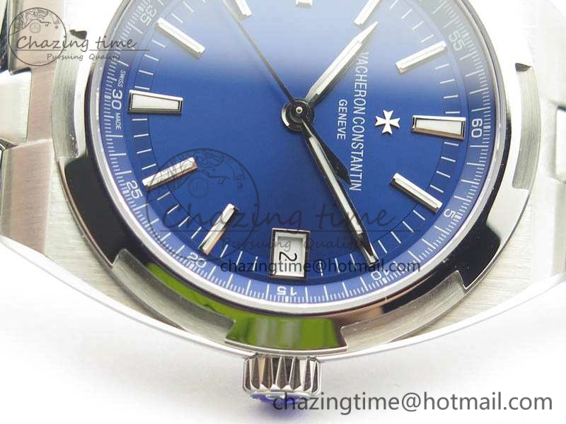 Overseas Automatic BP Maker Best Edition SS Blue Dial On SS Bracelet A5100