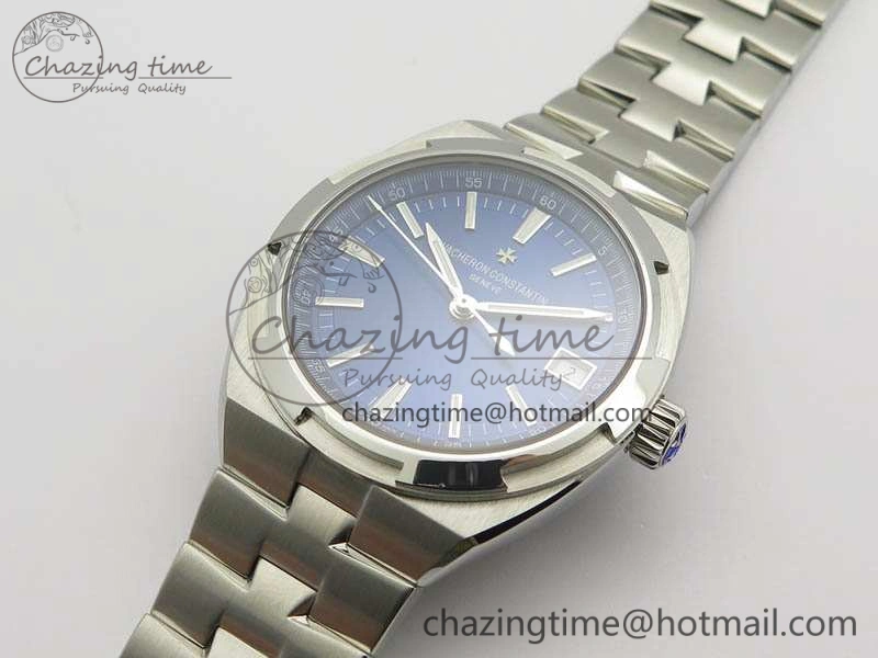 Overseas Automatic BP Maker Best Edition SS Blue Dial On SS Bracelet A5100