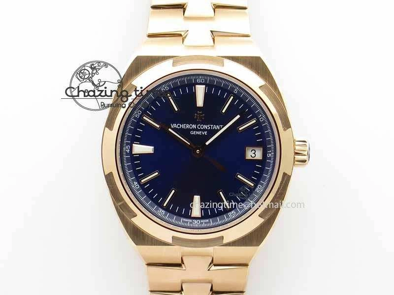 Overseas Automatic RG Blue Dial On RG Bracelet A5100