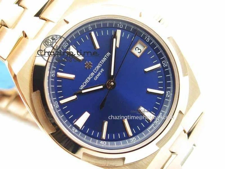 Overseas Automatic RG Blue Dial On RG Bracelet A5100