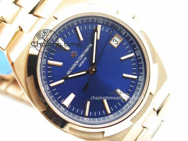 Overseas Automatic RG Blue Dial On RG Bracelet A5100