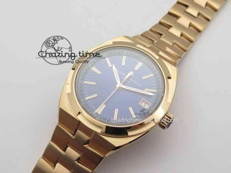 Overseas Automatic RG Blue Dial On RG Bracelet A5100