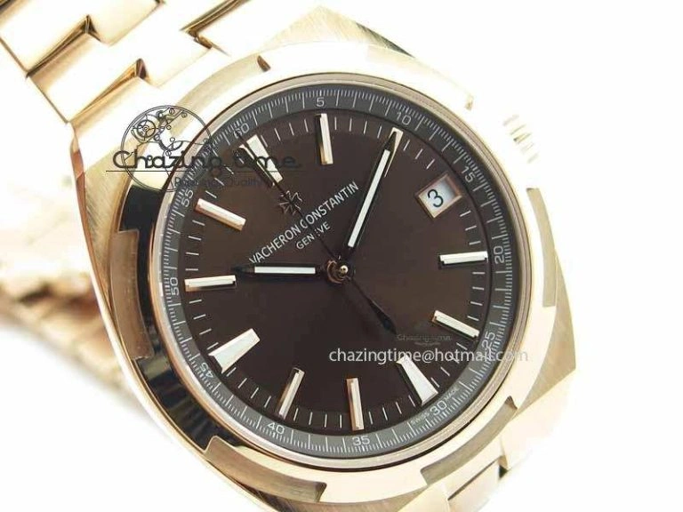 Overseas Automatic RG Brown Dial On RG Bracelet A5100