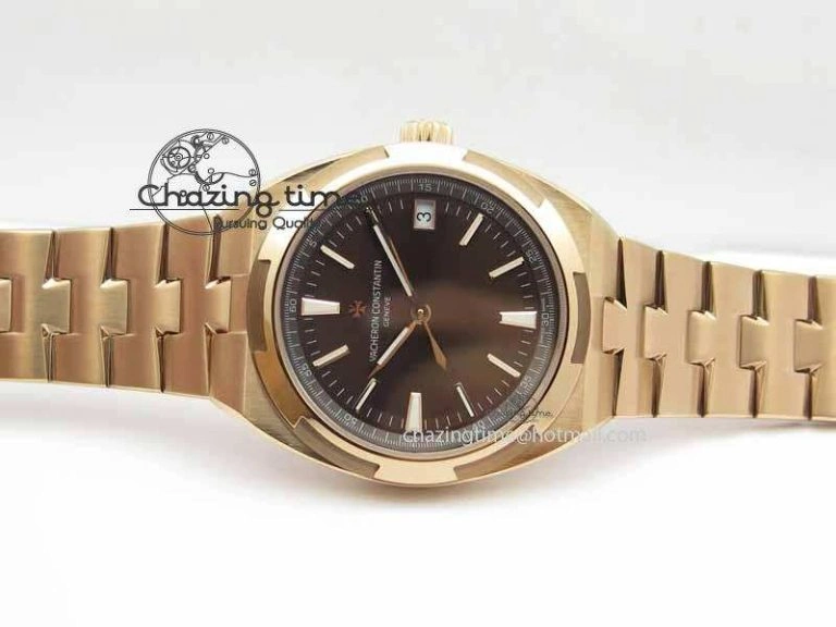 Overseas Automatic RG Brown Dial On RG Bracelet A5100