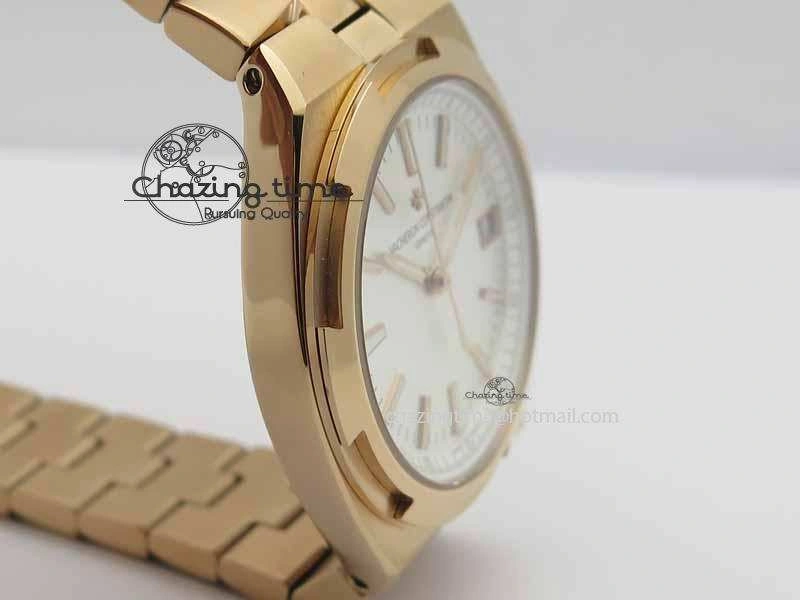 Overseas Automatic RG White Dial On RG Bracelet A5100