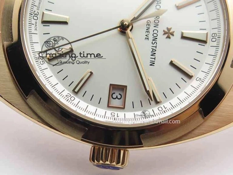 Overseas Automatic RG White Dial On RG Bracelet A5100