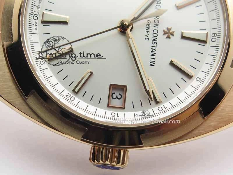 Overseas Automatic RG White Dial On RG Bracelet A5100