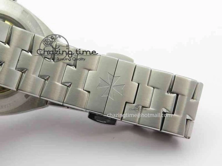Overseas Automatic SS Blue Dial On SS Bracelet A5100