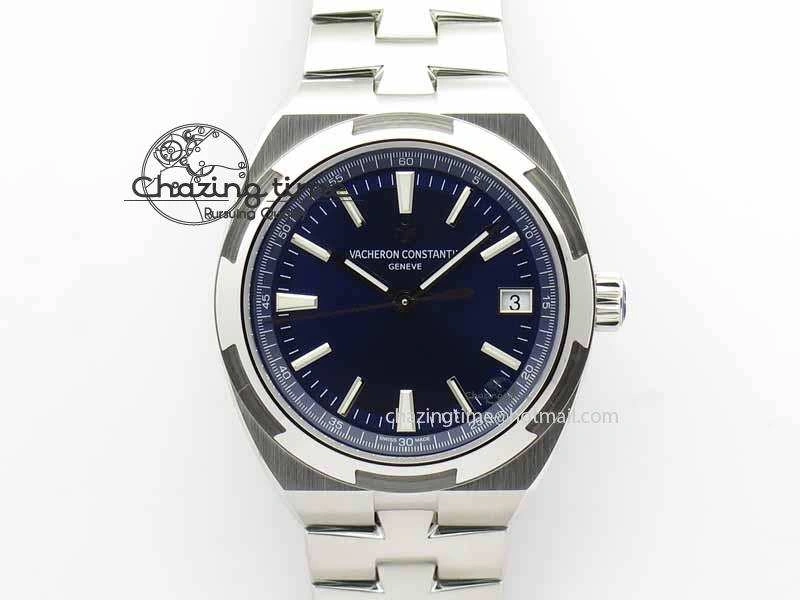 Overseas Automatic SS Blue Dial On SS Bracelet A5100