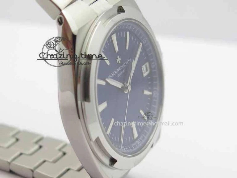 Overseas Automatic SS Blue Dial On SS Bracelet A5100