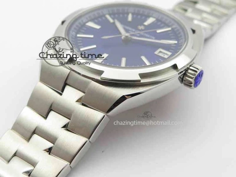 Overseas Automatic SS Blue Dial On SS Bracelet A5100