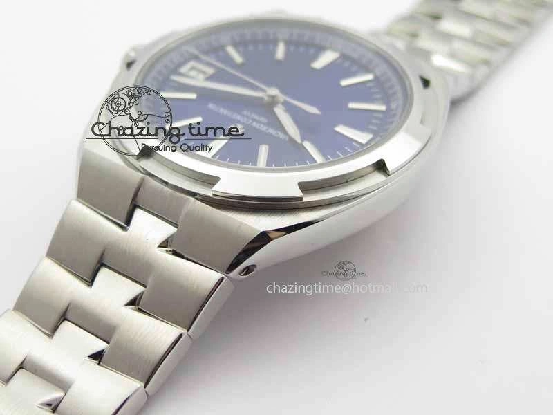 Overseas Automatic SS Blue Dial On SS Bracelet A5100