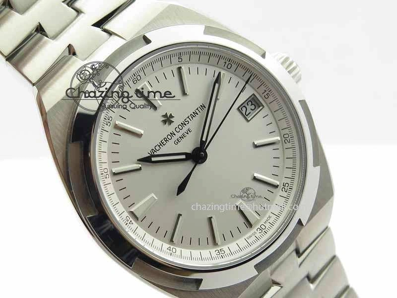 Overseas Automatic SS White Dial On SS Bracelet A5100