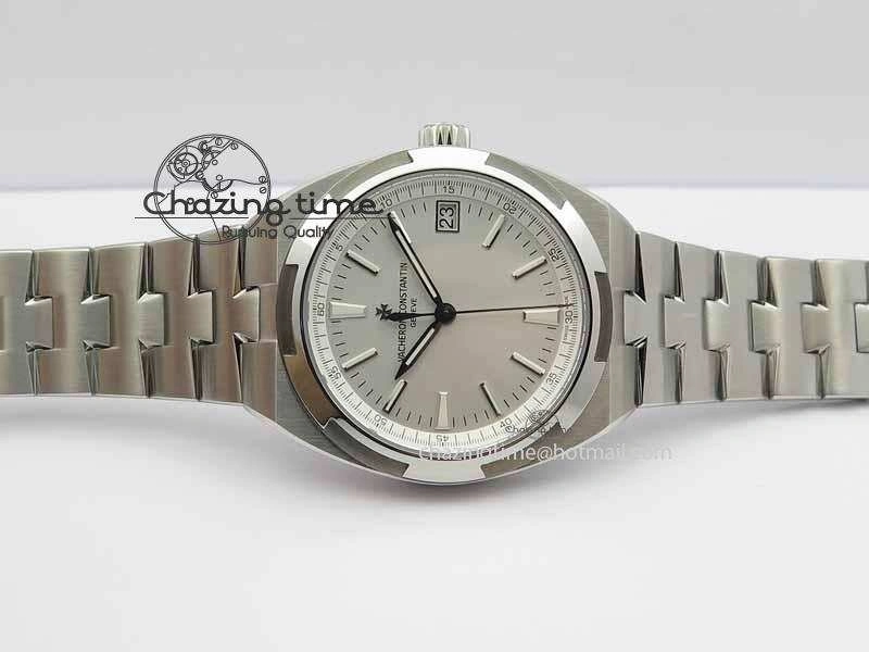 Overseas Automatic SS White Dial On SS Bracelet A5100