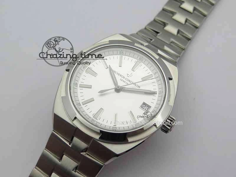 Overseas Automatic SS White Dial On SS Bracelet A5100