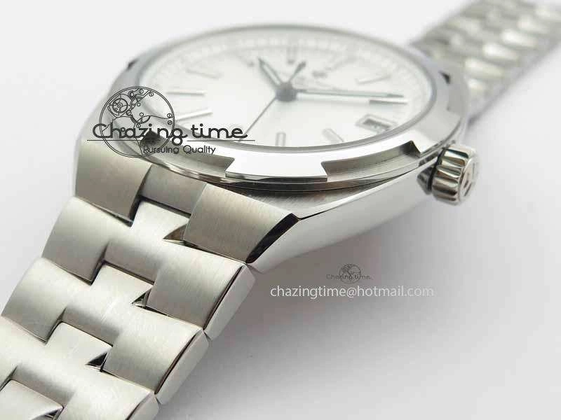 Overseas Automatic SS White Dial On SS Bracelet A5100