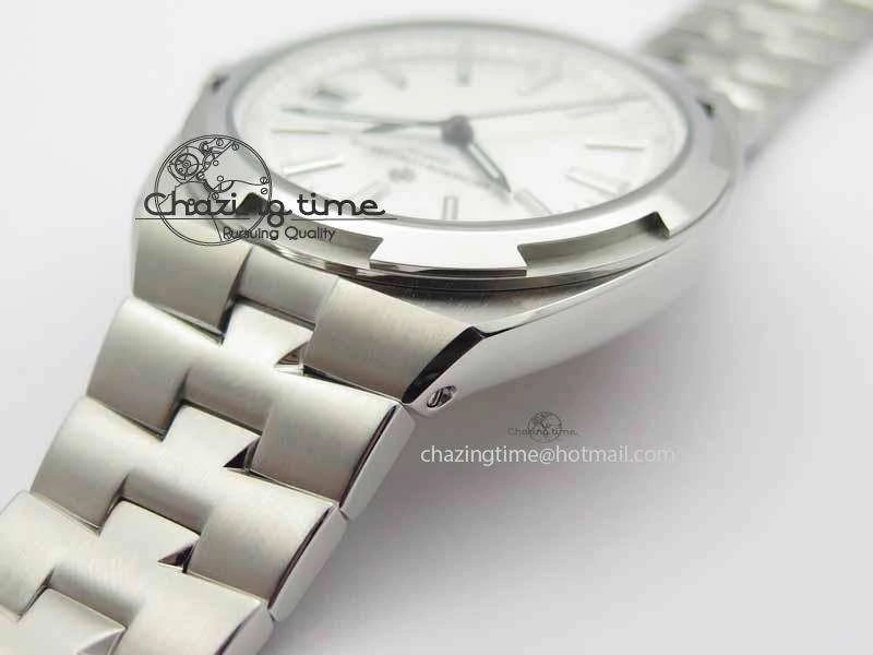 Overseas Automatic SS White Dial On SS Bracelet A5100