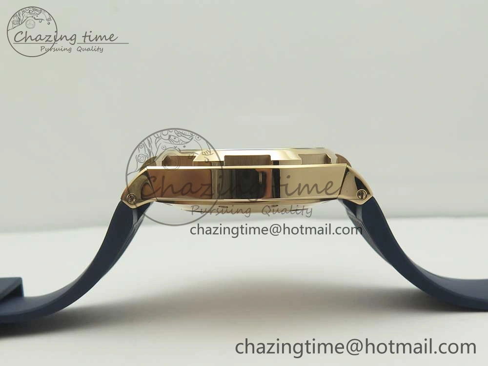 Overseas Dual Time Power Reserve RG TWA Best Edition Blue Dial on Blue Rubber Strap A1222