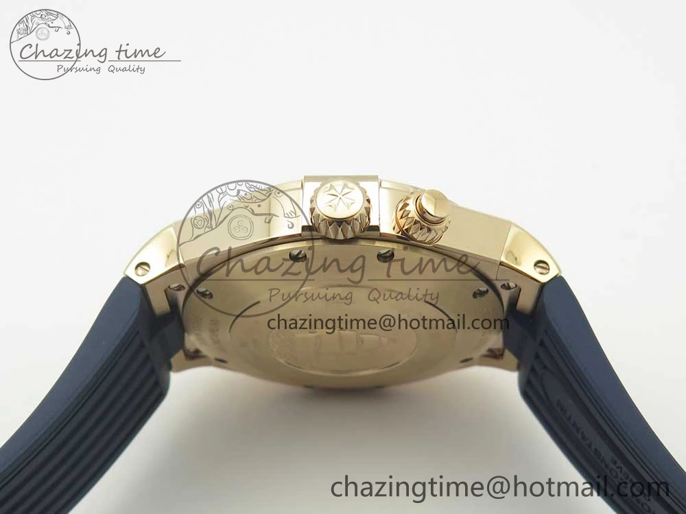 Overseas Dual Time Power Reserve RG TWA Best Edition Blue Dial on Blue Rubber Strap A1222