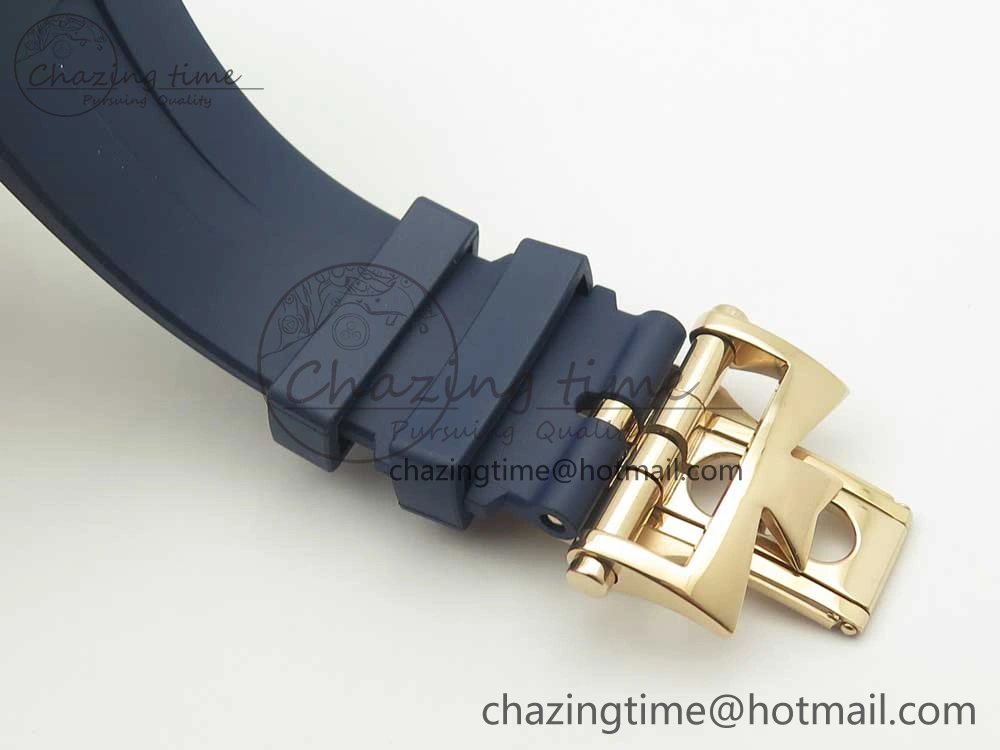 Overseas Dual Time Power Reserve RG TWA Best Edition Blue Dial on Blue Rubber Strap A1222
