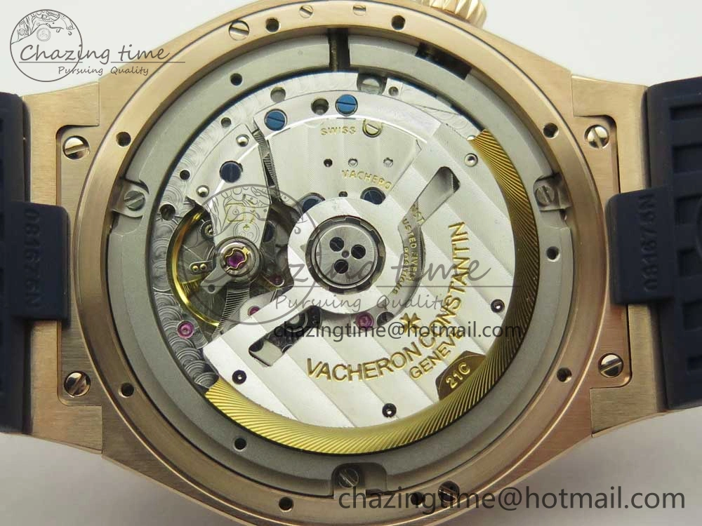 Overseas Dual Time Power Reserve RG TWA Best Edition Blue Dial on Blue Rubber Strap A1222