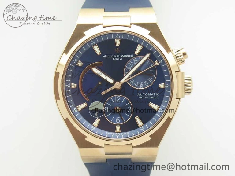 Overseas Dual Time Power Reserve RG TWA Best Edition Blue Dial on Blue Rubber Strap A1222