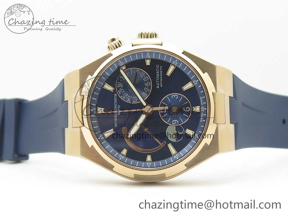Overseas Dual Time Power Reserve RG TWA Best Edition Blue Dial on Blue Rubber Strap A1222