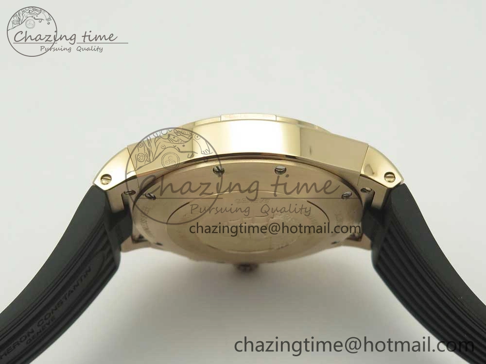 Overseas Dual Time Power Reserve RG TWA Best Edition Silver Dial on Black Rubber Strap A1222