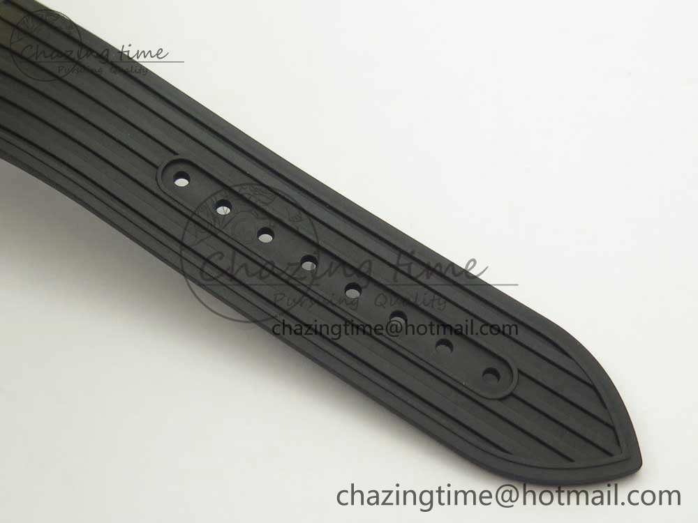 Overseas Dual Time Power Reserve RG TWA Best Edition Silver Dial on Black Rubber Strap A1222