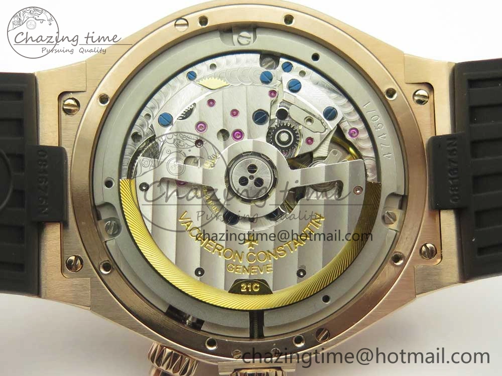 Overseas Dual Time Power Reserve RG TWA Best Edition Silver Dial on Black Rubber Strap A1222