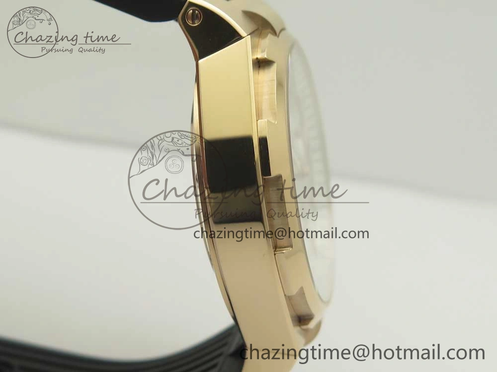 Overseas Dual Time Power Reserve RG TWA Best Edition Silver Dial on Black Rubber Strap A1222